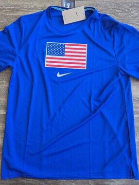 Nike Dri-Fit USA Miler Track And Field   Short Sleeve Tee Mens Size Medium
